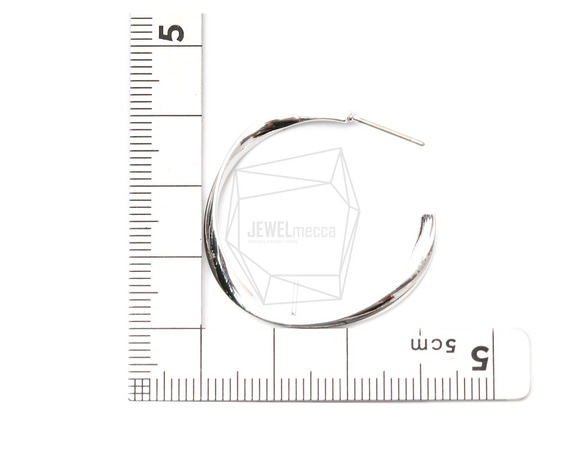 ERG-1297-R [2件] Twist L形耳環 第5張的照片