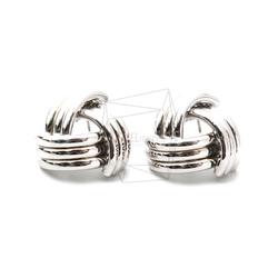 ERG-1293-R【2個入り】ウェーブパイプピアス,Wave pipes post Earring 1枚目の画像