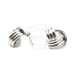 ERG-1293-R【2個入り】ウェーブパイプピアス,Wave pipes post Earring 3枚目の画像