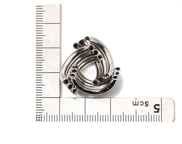 ERG-1293-R【2個入り】ウェーブパイプピアス,Wave pipes post Earring 5枚目の画像