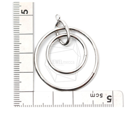 PDT-2285-R【2個入り】トリプルサークルペンダント,Triple Circles Pendant 5枚目の画像