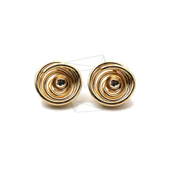 ERG-1042-G【2個入り】スワールピアス/Swirl Post Earrings/17mm X 17mm 1枚目の画像