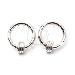 ERG-1300-R【2個入り】 スプリングラウンドピアス/spring round Post Earring 1枚目の画像