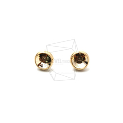 ERG-1302-G【4個入り】ラウンドカップピアス,Round Cup Earring Post 1枚目の画像