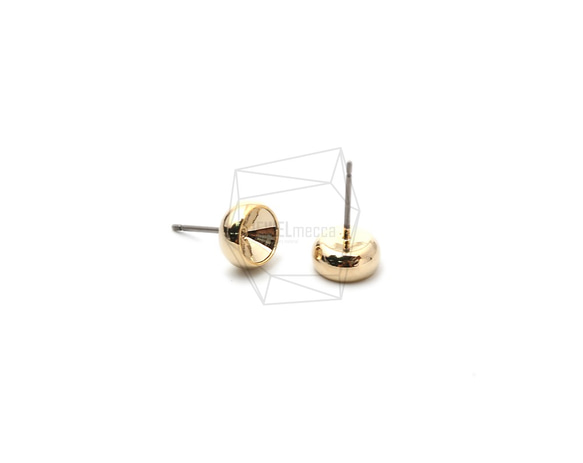 ERG-1302-G [4個]圓杯耳環，圓杯耳環 第2張的照片