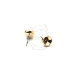 ERG-1302-G【4個入り】ラウンドカップピアス,Round Cup Earring Post 3枚目の画像