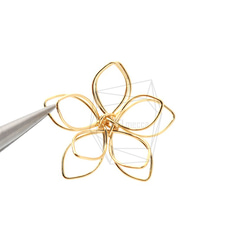 PDT-2286-G 【2件】五瓣花吊墜 第4張的照片