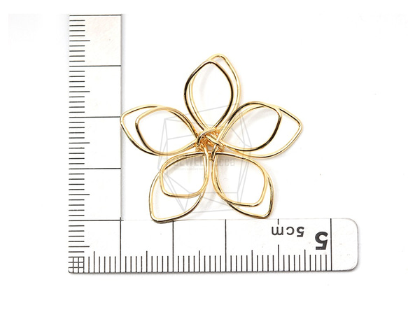 PDT-2286-G 【2件】五瓣花吊墜 第5張的照片