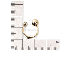 ERG-1312-G [2個] CZ圓形耳環，CZ固定圓形耳柱 第5張的照片