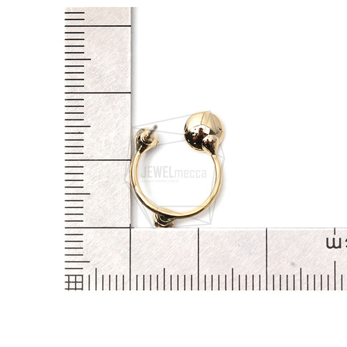 ERG-1312-G【2個入り】CZラウンドピアス ,CZ Setting Round Ear post 