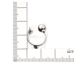 ERG-1312-R [2個] CZ圓形耳環，CZ固定圓形耳釘 第5張的照片
