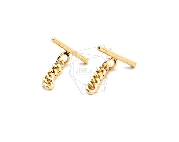 ERG-1314-G【2個入り】ボールチェーンピアス /Ball Chain Earring Post 2枚目の画像