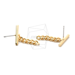 ERG-1314-G【2個入り】ボールチェーンピアス /Ball Chain Earring Post 3枚目の画像