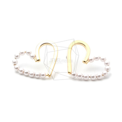 ERG-1316-G【2個入り】パールハート ピアス ,Pearl heart Post Earring 1枚目の画像