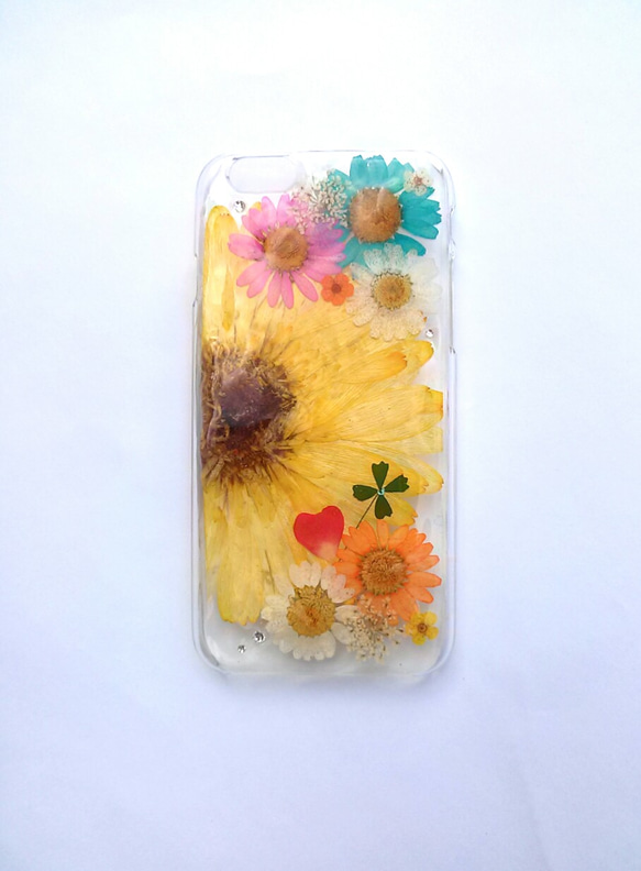 再次上架☆iPhone6​​,6S手機殼“黃色非洲菊” 第4張的照片