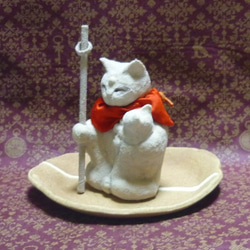 猫地蔵物語　猫の子安地蔵座像　江戸縮緬 6枚目の画像