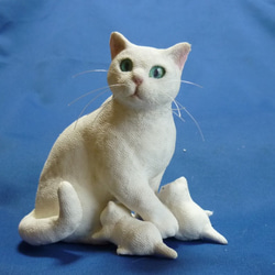 ハートの模様のある白黒猫 その他置物 ねこ工房ふぉれすと 通販