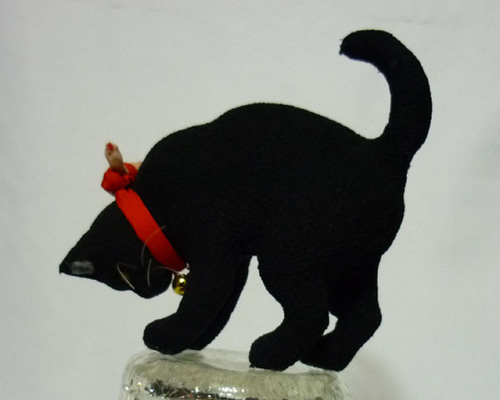 黒猫 下を覗き込む黒猫 その他人形 ねこ工房ふぉれすと 通販 243094