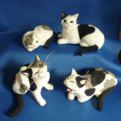 ハートの模様のある白黒猫 その他置物 ねこ工房ふぉれすと 通販