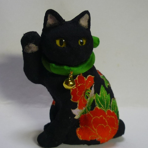ヴィンテージ　招き猫難あり　黒猫招き猫 楽天市場】招き猫 黒 置物 まねきねこ 開店祝い 黒招き猫6号