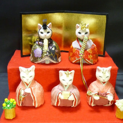Y様オーダー品 猫のお雛様 5人飾り その他人形 ねこ工房ふぉれす