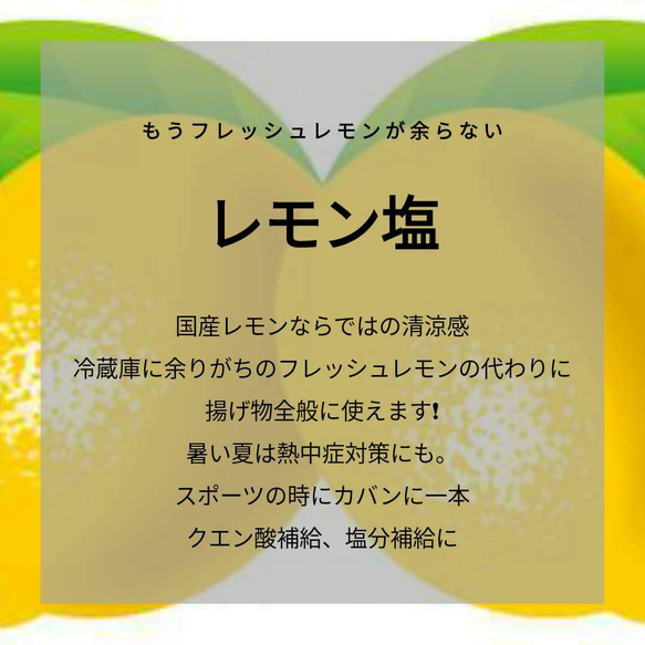 【送料込み】【無添加】レモン塩 持ち運び便利ミニボトル 4枚目の画像