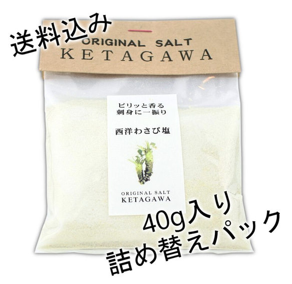 【送料込み】【お得な大容量❗️】西洋わさび塩詰め替えパウチパック 1枚目の画像