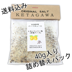 【送料込み】【お得な大容量❗️】レモンペッパー塩(岩塩ベース)詰め替えパウチパック 1枚目の画像