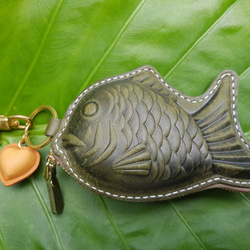 (たい焼き) 鯛魚燒 - 造型零錢包 皮革手作 原味 第4張的照片