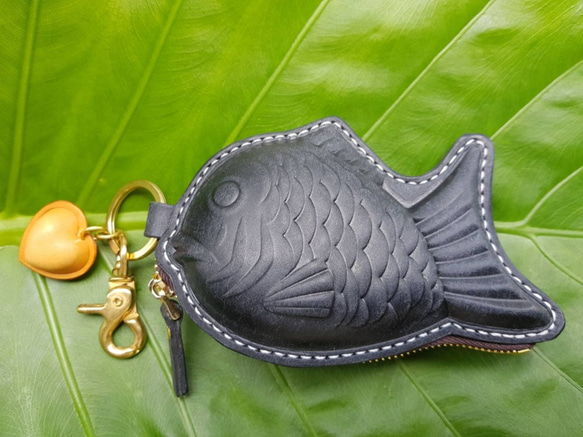 (たい焼き) 鯛魚燒 - 造型零錢包 皮革手作 原味 第6張的照片