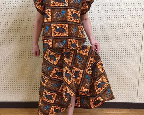 【レアです】お値下げ‼︎ アフリカ　マリ　民族衣装　男性　焦茶　ブラウン レアです】お値下げ‼︎ アフリカ マリ 民族衣装 男性 焦