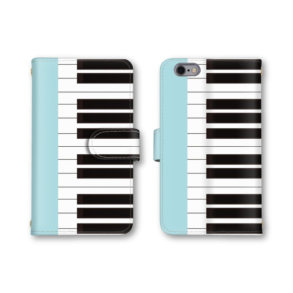 ピアノデザイン スマホケース 手帳型 スマホカバー iPhone各種 ケース Pixel3 XL ほぼ全機種対応 1枚目の画像