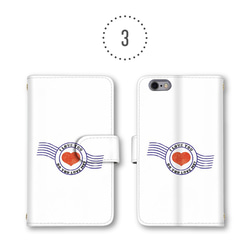 英字 LOVE ハート スマホケース 手帳型ケース スマホカバー ほぼ全機種製作可能 iPhone android 4枚目の画像