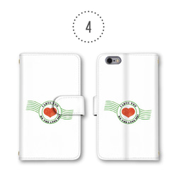 英字 LOVE ハート スマホケース 手帳型ケース スマホカバー ほぼ全機種製作可能 iPhone android 5枚目の画像