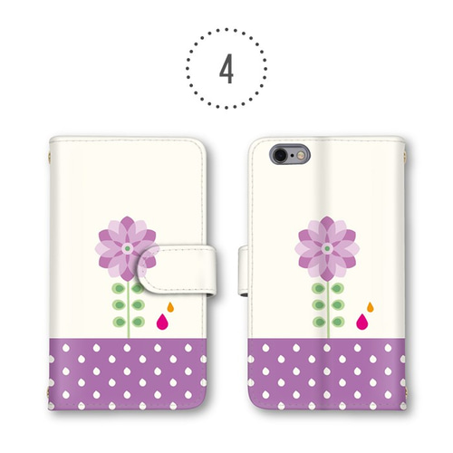 おしゃれ 花柄 スマホケース 手帳型ケース スマホカバー ミラー