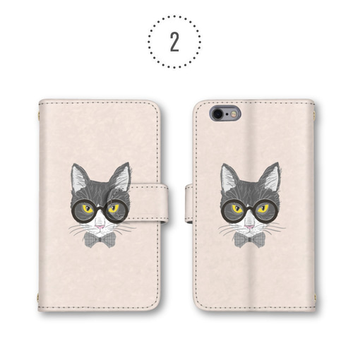 猫型スマホケース AQUOS 猫 スマホケース wish 3 SH-53D ケース 手帳型 アクオス