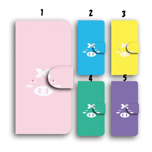 ブタ かわいい スマホケース 手帳型ケース スマホカバー Android iPhone おしゃれ        Ω