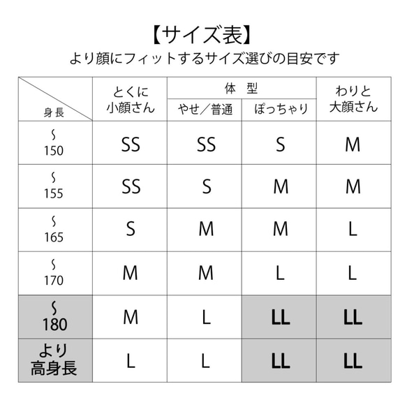 メンズ特大サイズ【モノトーンカラーマスク】ジャストフィット！立体布マスク 3枚目の画像