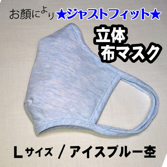 【Lサイズ／全５カラー】顔にジャストフィット！現役看護師さんの声を活かした立体布マスク 2枚目の画像