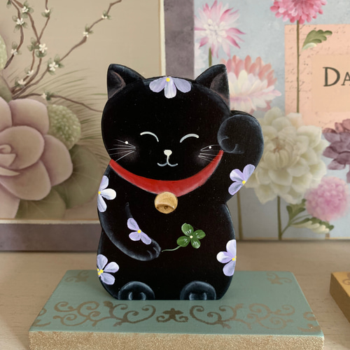 願いが叶う／開運招福 魔除け 厄除け 健康長寿】九谷焼 招き猫 三毛猫