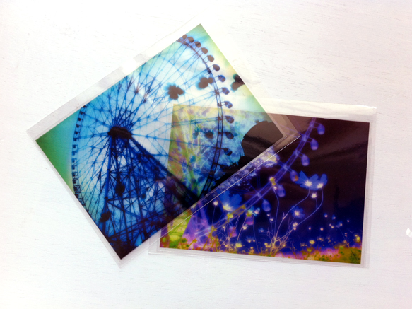 透けるポストカード　【2枚セット】 1枚目の画像