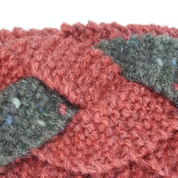 三つ編みヘアバンド(秋冬物)棒針編み 4枚目の画像
