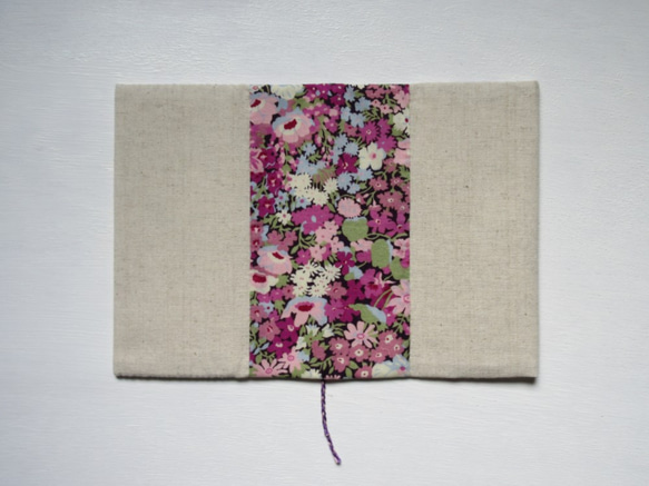 SALE　リバティー Thorpe ソープ 紫の花柄文庫カバー 2枚目の画像