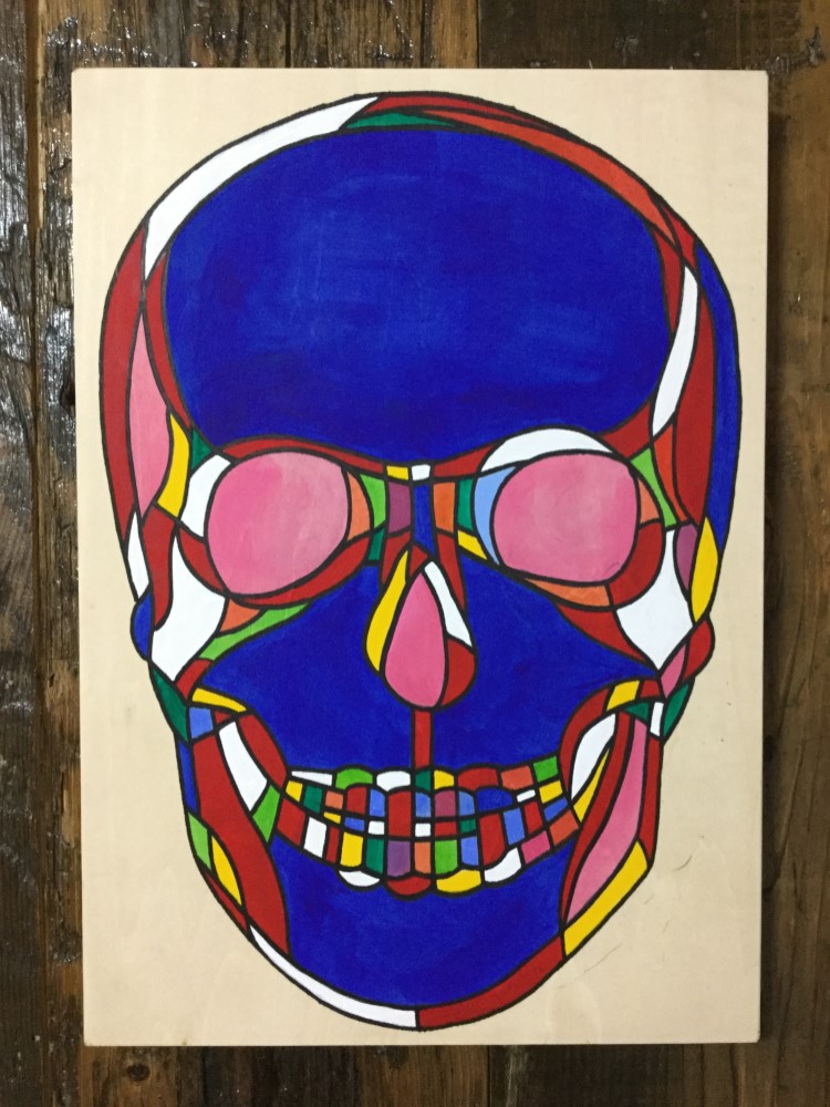 スカル　ウォールアート　パネルアート