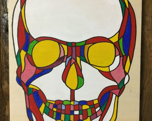 スカルアート スカル ウォールアート パネルアート タペストリー・壁掛け MANGA