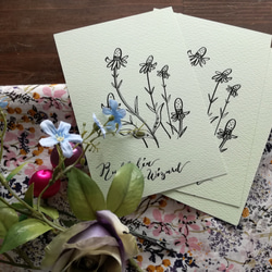 夏の花のカード【メロン色・ルドベキア】3枚セット 1枚目の画像