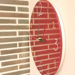 自分デザイン掛け時計 　書き消しできるガラス製時計 4枚目の画像