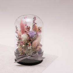【奇比植作】（淡紫色玫瑰-粉色系花園 ）永生花花園星空瓶8X13  - 乾燥花/禮品/客製 第1張的照片