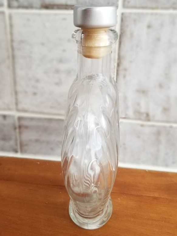 シェルボトル【shell bottle】高さ150ｍｍ×横125ｍｍとってもかわいい貝型の容器　コルク栓 付き 2枚目の画像