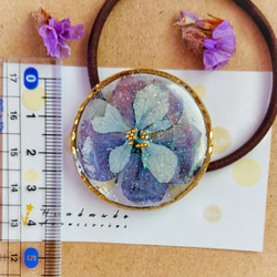 紫陽花の押し花＊ヘアゴム 2枚目の画像